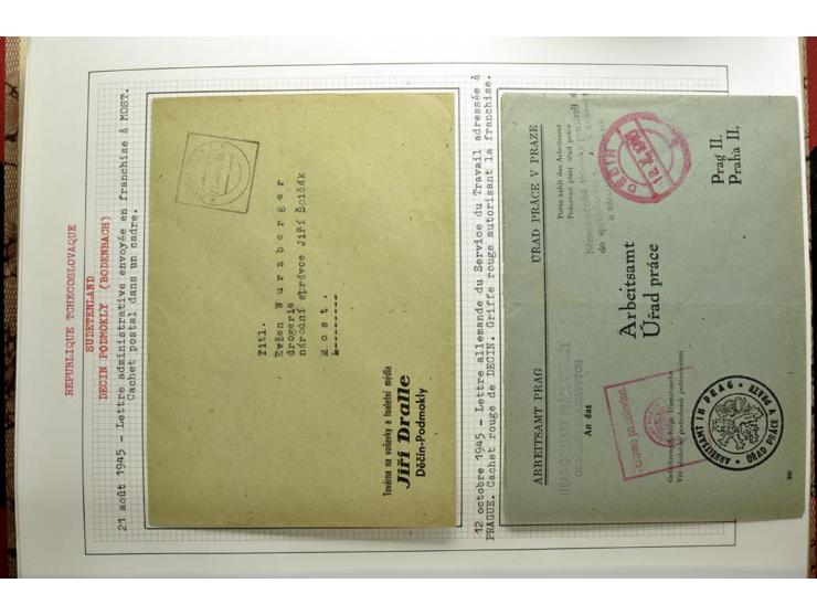  1918/86, ungebrauchte und gestempelte Sammlung mit lokalen Revolutionsausgaben, VZOREC auf Hradschin, Portoprovisiorien, Pro