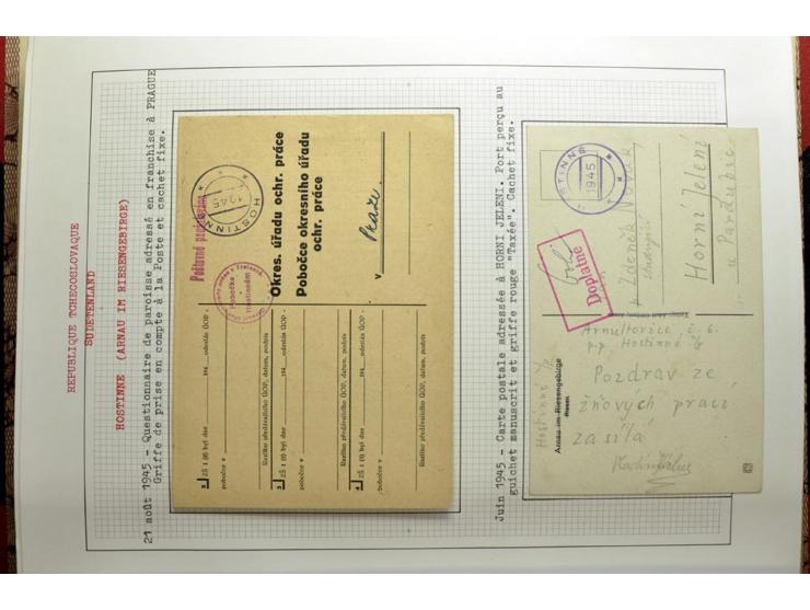  1918/86, ungebrauchte und gestempelte Sammlung mit lokalen Revolutionsausgaben, VZOREC auf Hradschin, Portoprovisiorien, Pro