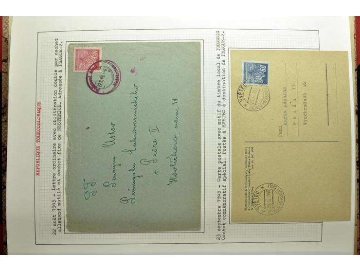  1918/86, ungebrauchte und gestempelte Sammlung mit lokalen Revolutionsausgaben, VZOREC auf Hradschin, Portoprovisiorien, Pro