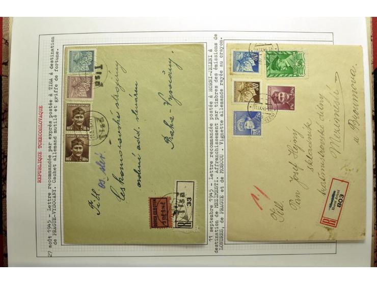  1918/86, ungebrauchte und gestempelte Sammlung mit lokalen Revolutionsausgaben, VZOREC auf Hradschin, Portoprovisiorien, Pro