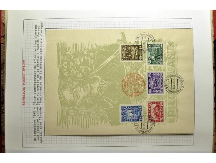  1918/86, ungebrauchte und gestempelte Sammlung mit lokalen Revolutionsausgaben, VZOREC auf Hradschin, Portoprovisiorien, Pro