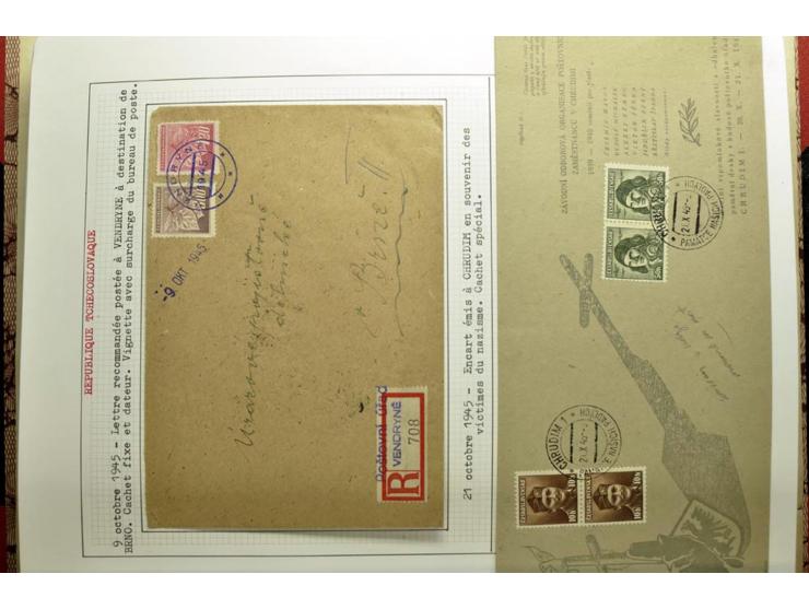  1918/86, ungebrauchte und gestempelte Sammlung mit lokalen Revolutionsausgaben, VZOREC auf Hradschin, Portoprovisiorien, Pro
