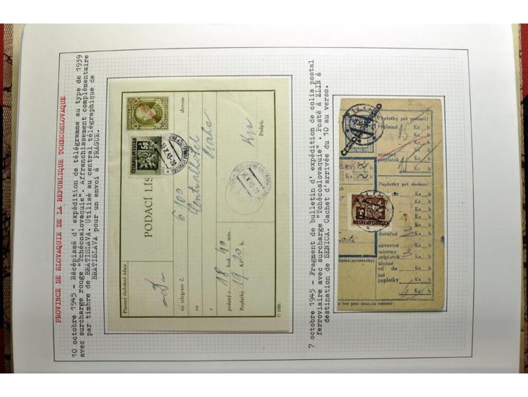  1918/86, ungebrauchte und gestempelte Sammlung mit lokalen Revolutionsausgaben, VZOREC auf Hradschin, Portoprovisiorien, Pro