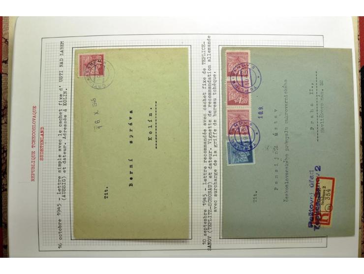  1918/86, ungebrauchte und gestempelte Sammlung mit lokalen Revolutionsausgaben, VZOREC auf Hradschin, Portoprovisiorien, Pro