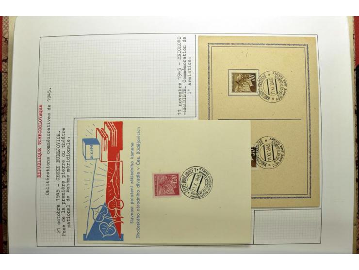  1918/86, ungebrauchte und gestempelte Sammlung mit lokalen Revolutionsausgaben, VZOREC auf Hradschin, Portoprovisiorien, Pro