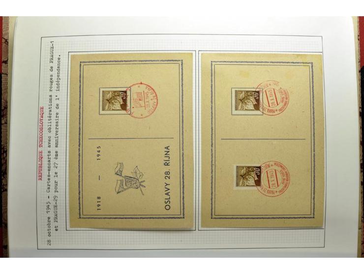  1918/86, ungebrauchte und gestempelte Sammlung mit lokalen Revolutionsausgaben, VZOREC auf Hradschin, Portoprovisiorien, Pro