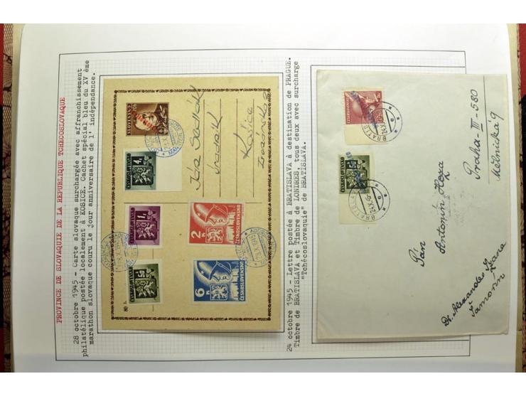  1918/86, ungebrauchte und gestempelte Sammlung mit lokalen Revolutionsausgaben, VZOREC auf Hradschin, Portoprovisiorien, Pro