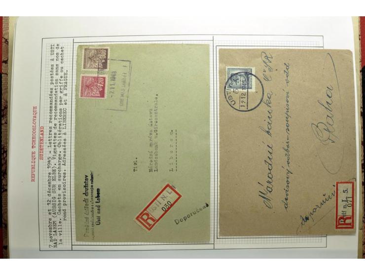  1918/86, ungebrauchte und gestempelte Sammlung mit lokalen Revolutionsausgaben, VZOREC auf Hradschin, Portoprovisiorien, Pro