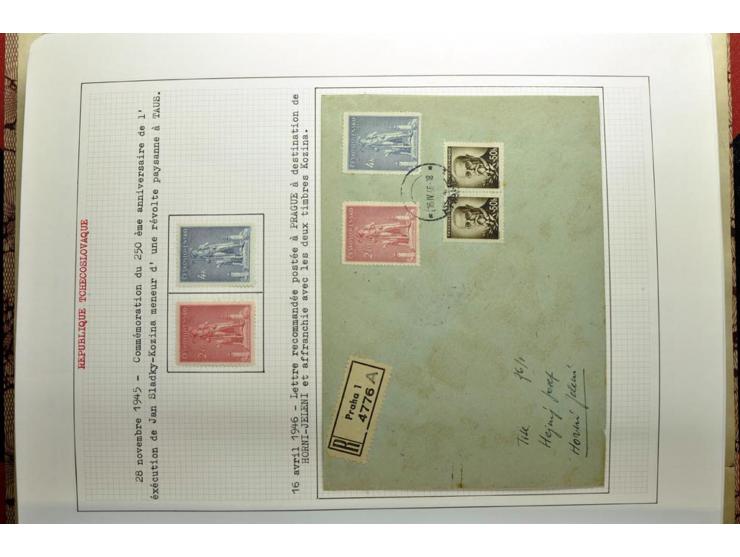  1918/86, ungebrauchte und gestempelte Sammlung mit lokalen Revolutionsausgaben, VZOREC auf Hradschin, Portoprovisiorien, Pro