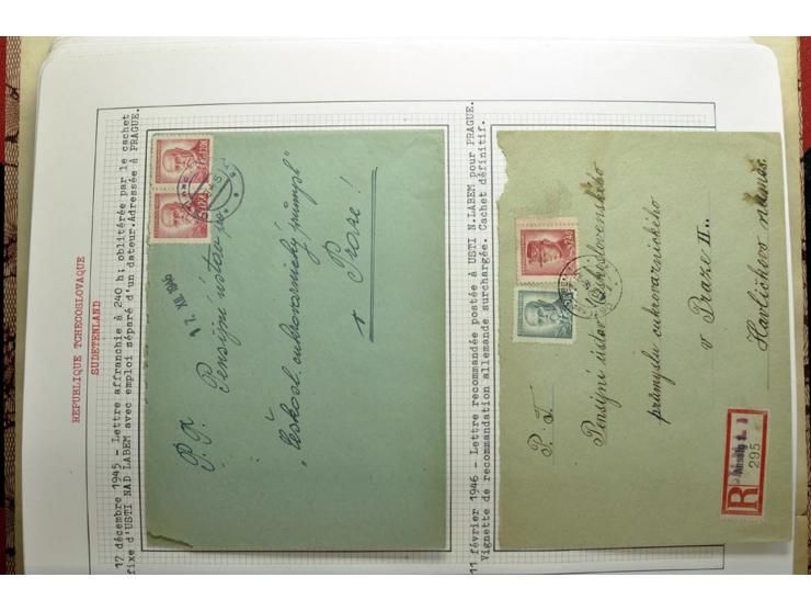  1918/86, ungebrauchte und gestempelte Sammlung mit lokalen Revolutionsausgaben, VZOREC auf Hradschin, Portoprovisiorien, Pro
