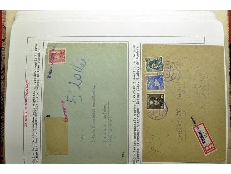  1918/86, ungebrauchte und gestempelte Sammlung mit lokalen Revolutionsausgaben, VZOREC auf Hradschin, Portoprovisiorien, Pro