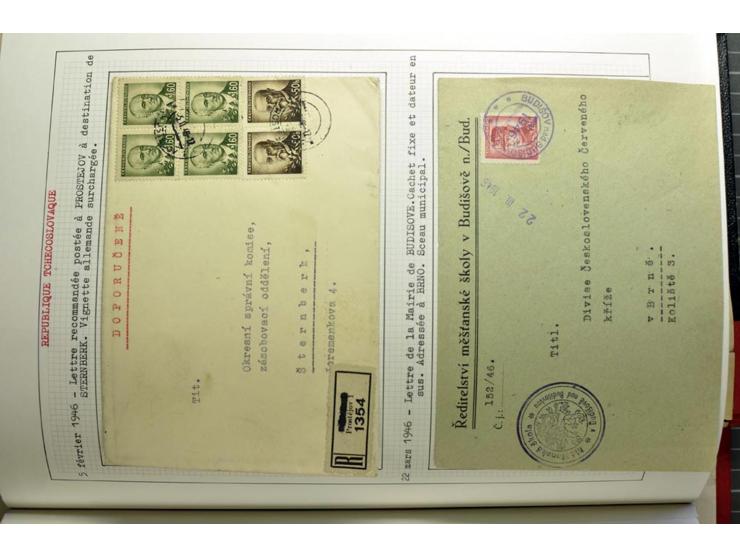 1918/86, ungebrauchte und gestempelte Sammlung mit lokalen Revolutionsausgaben, VZOREC auf Hradschin, Portoprovisiorien, Pro