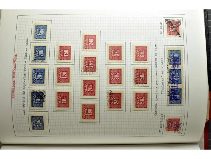 1918/86, ungebrauchte und gestempelte Sammlung mit lokalen Revolutionsausgaben, VZOREC auf Hradschin, Portoprovisiorien, Pro