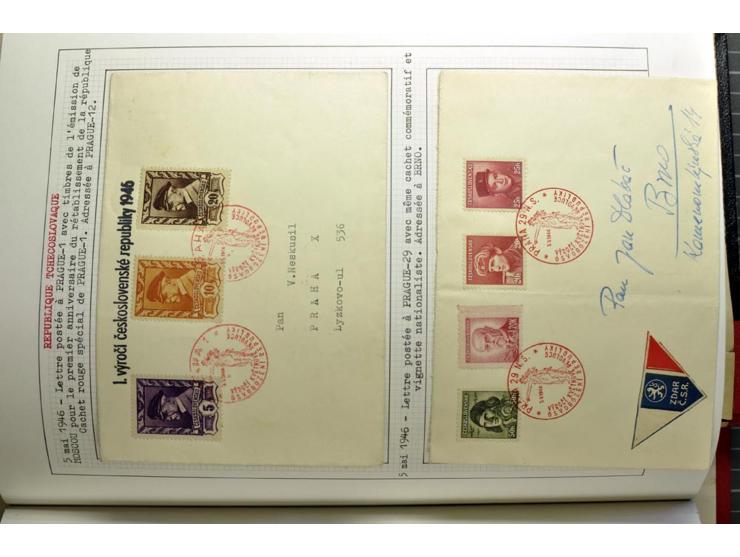  1918/86, ungebrauchte und gestempelte Sammlung mit lokalen Revolutionsausgaben, VZOREC auf Hradschin, Portoprovisiorien, Pro