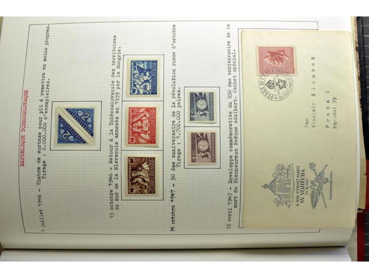  1918/86, ungebrauchte und gestempelte Sammlung mit lokalen Revolutionsausgaben, VZOREC auf Hradschin, Portoprovisiorien, Pro