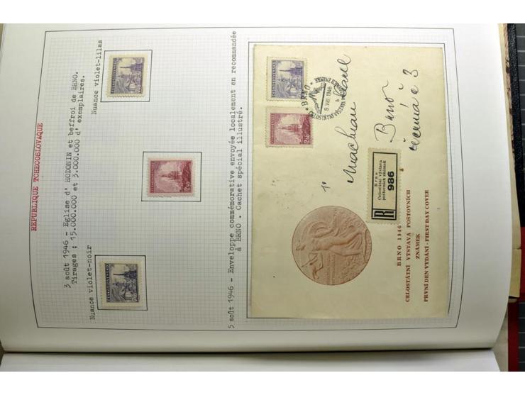  1918/86, ungebrauchte und gestempelte Sammlung mit lokalen Revolutionsausgaben, VZOREC auf Hradschin, Portoprovisiorien, Pro