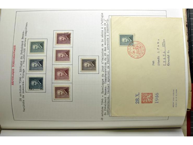  1918/86, ungebrauchte und gestempelte Sammlung mit lokalen Revolutionsausgaben, VZOREC auf Hradschin, Portoprovisiorien, Pro