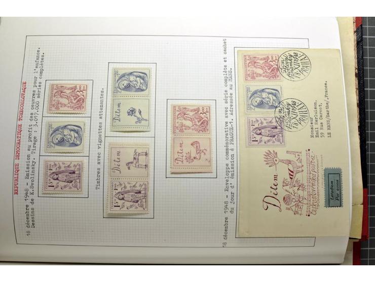  1918/86, ungebrauchte und gestempelte Sammlung mit lokalen Revolutionsausgaben, VZOREC auf Hradschin, Portoprovisiorien, Pro