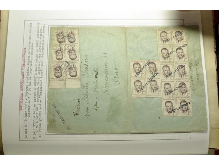  1918/86, ungebrauchte und gestempelte Sammlung mit lokalen Revolutionsausgaben, VZOREC auf Hradschin, Portoprovisiorien, Pro