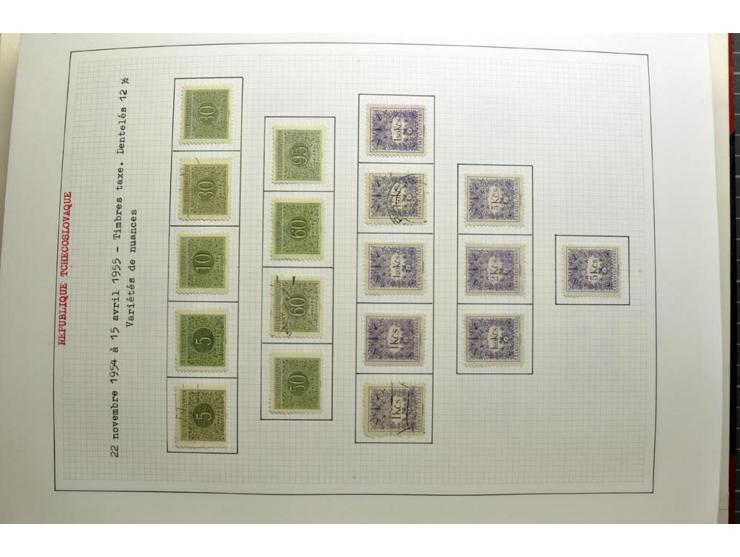  1918/86, ungebrauchte und gestempelte Sammlung mit lokalen Revolutionsausgaben, VZOREC auf Hradschin, Portoprovisiorien, Pro