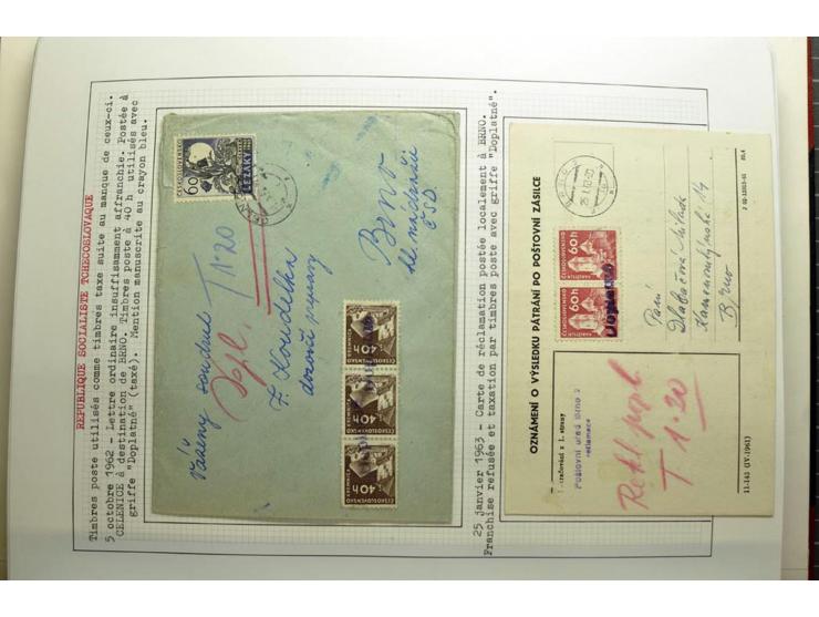  1918/86, ungebrauchte und gestempelte Sammlung mit lokalen Revolutionsausgaben, VZOREC auf Hradschin, Portoprovisiorien, Pro