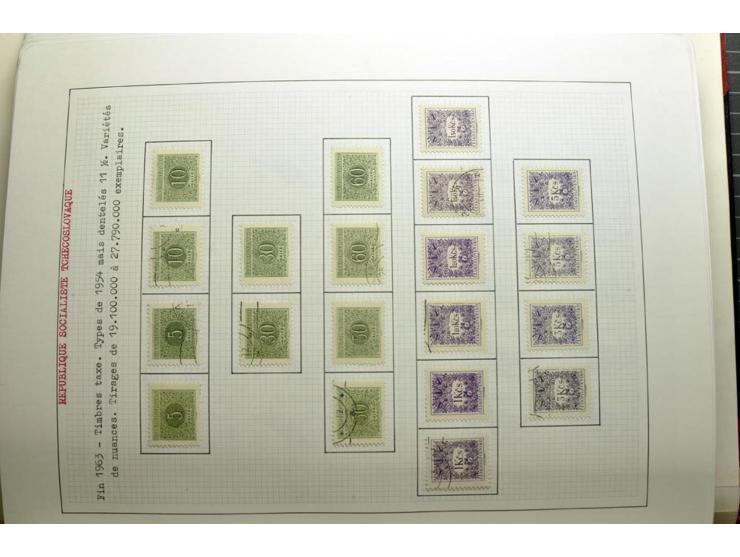  1918/86, ungebrauchte und gestempelte Sammlung mit lokalen Revolutionsausgaben, VZOREC auf Hradschin, Portoprovisiorien, Pro