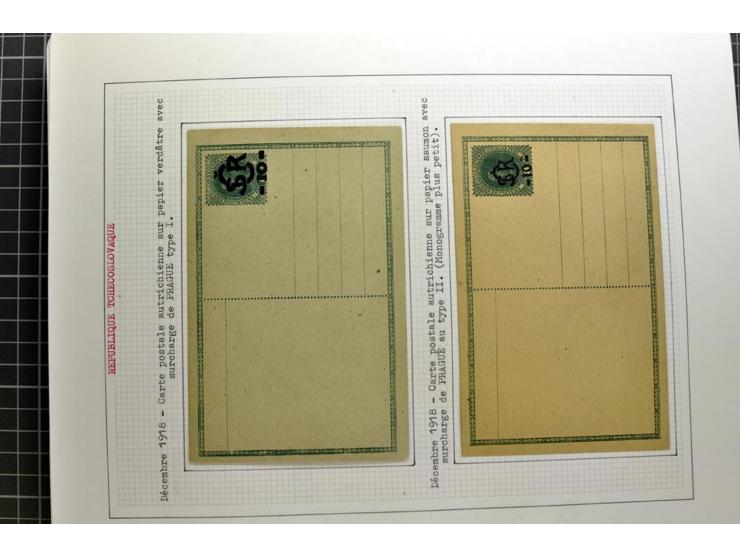  1918/86, ungebrauchte und gestempelte Sammlung mit lokalen Revolutionsausgaben, VZOREC auf Hradschin, Portoprovisiorien, Pro