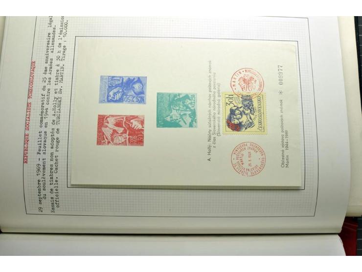 1918/86, ungebrauchte und gestempelte Sammlung mit lokalen Revolutionsausgaben, VZOREC auf Hradschin, Portoprovisiorien, Pro