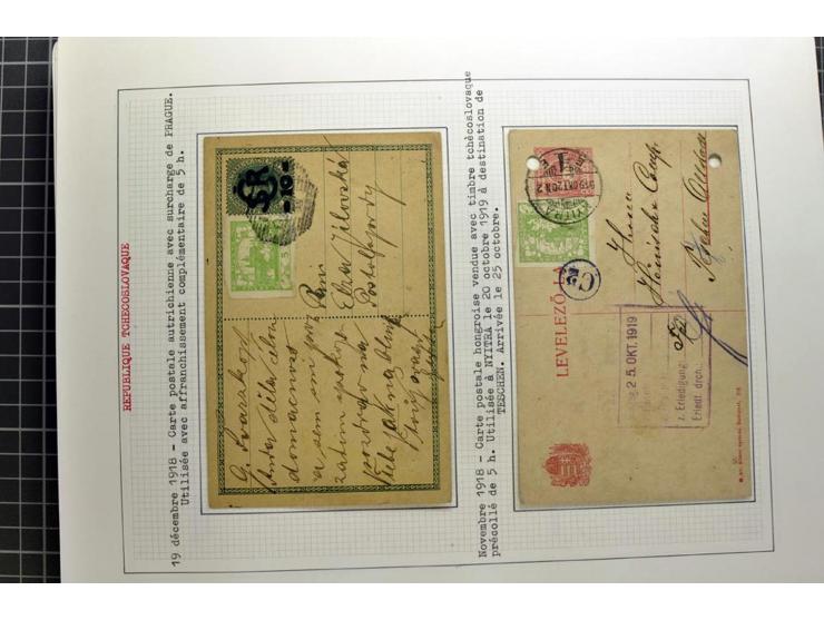  1918/86, ungebrauchte und gestempelte Sammlung mit lokalen Revolutionsausgaben, VZOREC auf Hradschin, Portoprovisiorien, Pro