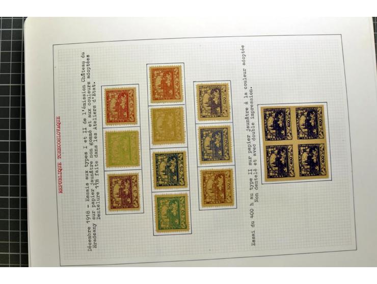  1918/86, ungebrauchte und gestempelte Sammlung mit lokalen Revolutionsausgaben, VZOREC auf Hradschin, Portoprovisiorien, Pro