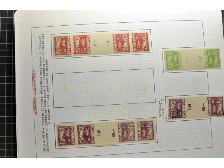  1918/86, ungebrauchte und gestempelte Sammlung mit lokalen Revolutionsausgaben, VZOREC auf Hradschin, Portoprovisiorien, Pro