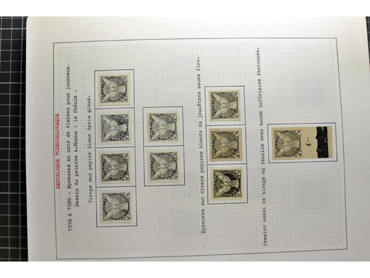  1918/86, ungebrauchte und gestempelte Sammlung mit lokalen Revolutionsausgaben, VZOREC auf Hradschin, Portoprovisiorien, Pro