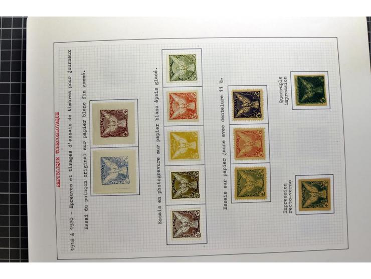  1918/86, ungebrauchte und gestempelte Sammlung mit lokalen Revolutionsausgaben, VZOREC auf Hradschin, Portoprovisiorien, Pro