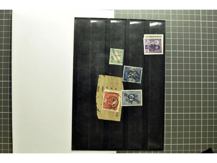  1918/86, ungebrauchte und gestempelte Sammlung mit lokalen Revolutionsausgaben, VZOREC auf Hradschin, Portoprovisiorien, Pro