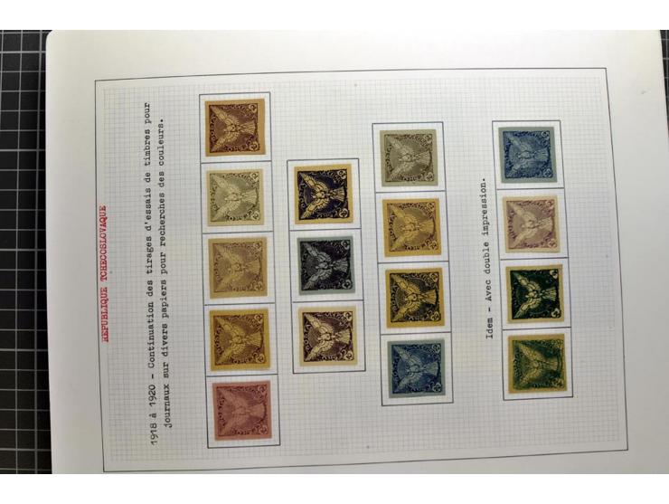  1918/86, ungebrauchte und gestempelte Sammlung mit lokalen Revolutionsausgaben, VZOREC auf Hradschin, Portoprovisiorien, Pro