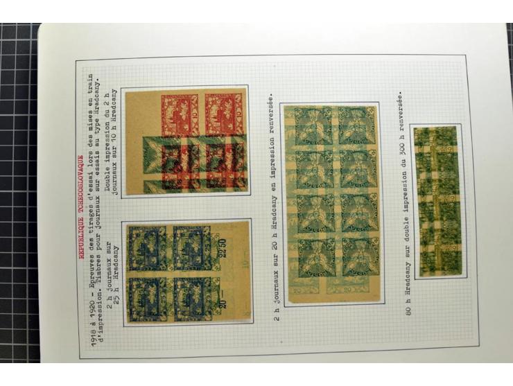  1918/86, ungebrauchte und gestempelte Sammlung mit lokalen Revolutionsausgaben, VZOREC auf Hradschin, Portoprovisiorien, Pro