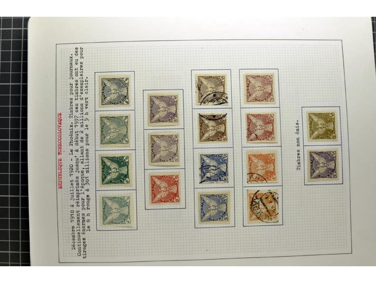  1918/86, ungebrauchte und gestempelte Sammlung mit lokalen Revolutionsausgaben, VZOREC auf Hradschin, Portoprovisiorien, Pro