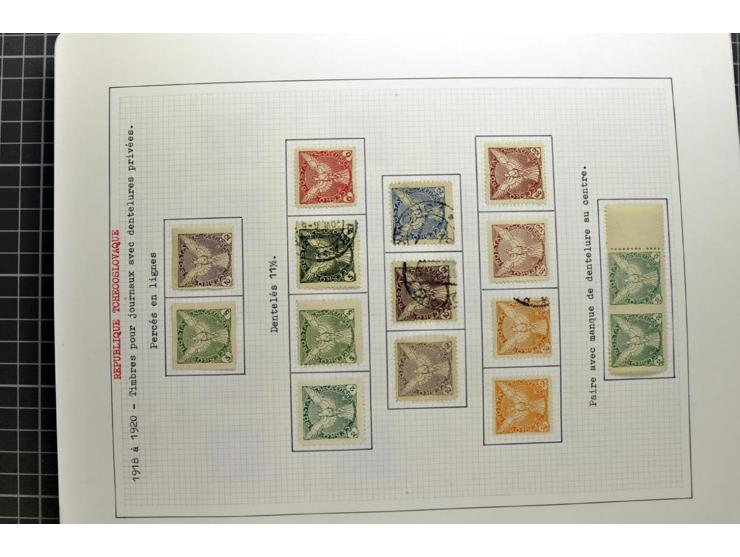  1918/86, ungebrauchte und gestempelte Sammlung mit lokalen Revolutionsausgaben, VZOREC auf Hradschin, Portoprovisiorien, Pro