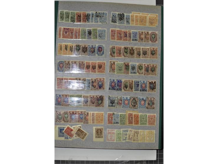 1918, vorwiegend ungebrauchte Sammlung von über 500 Marken, dabei Romanov-Werte, Postsparmarken etc., viele verschiedene Bezi