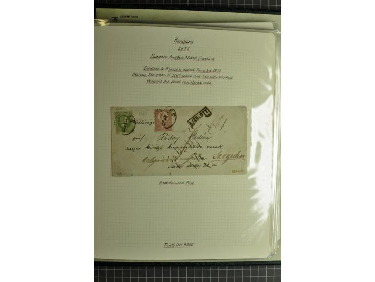 1577/1872, zweibändige Spezialsammlung, beginnend mit kpl. Brief 1577 von Simon Forgacs 'Capitanus Supremus" von Ungarn an de