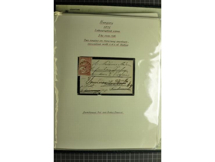 1577/1872, zweibändige Spezialsammlung, beginnend mit kpl. Brief 1577 von Simon Forgacs 'Capitanus Supremus" von Ungarn an de