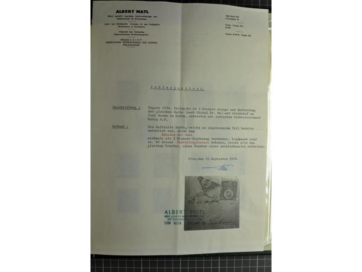 1577/1872, zweibändige Spezialsammlung, beginnend mit kpl. Brief 1577 von Simon Forgacs 'Capitanus Supremus" von Ungarn an de