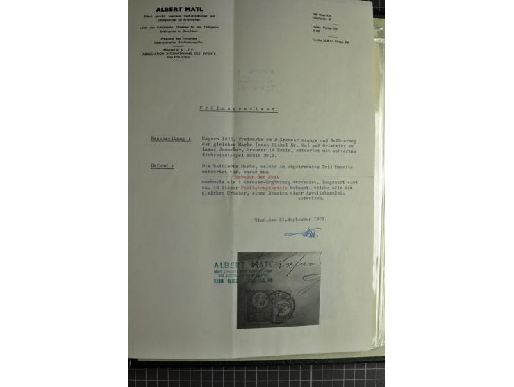 1577/1872, zweibändige Spezialsammlung, beginnend mit kpl. Brief 1577 von Simon Forgacs 'Capitanus Supremus" von Ungarn an de