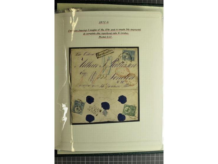 1577/1872, zweibändige Spezialsammlung, beginnend mit kpl. Brief 1577 von Simon Forgacs 'Capitanus Supremus" von Ungarn an de