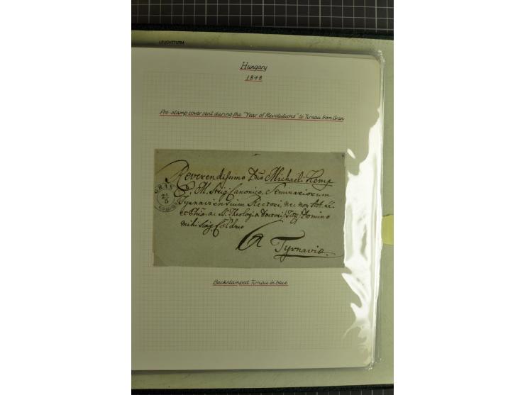 1577/1872, zweibändige Spezialsammlung, beginnend mit kpl. Brief 1577 von Simon Forgacs 'Capitanus Supremus" von Ungarn an de