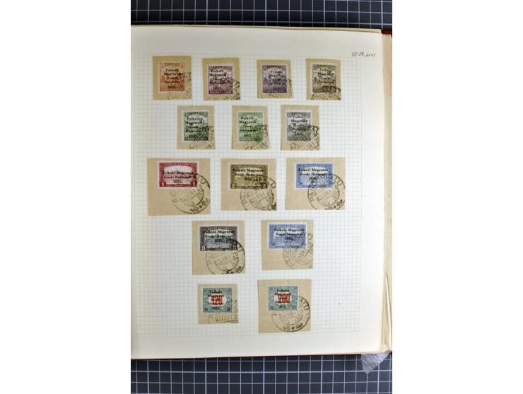 1921, ungebrauchte/postfrische und gestempelte Sammlung, dabei zahlreiche Besonderheiten wie kopfstehende und verschobene Auf