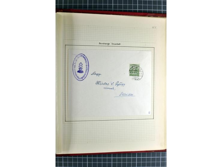 1921, ungebrauchte/postfrische und gestempelte Sammlung, dabei zahlreiche Besonderheiten wie kopfstehende und verschobene Auf