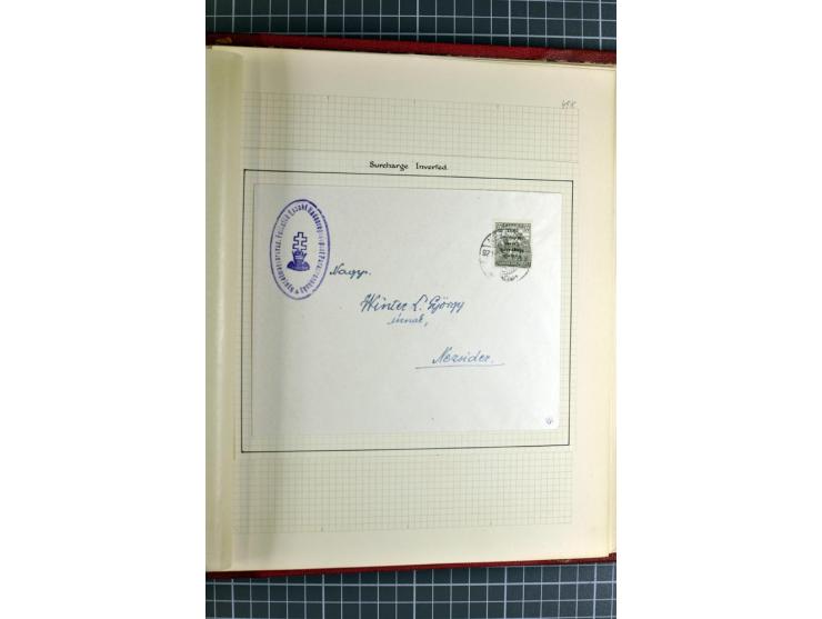 1921, ungebrauchte/postfrische und gestempelte Sammlung, dabei zahlreiche Besonderheiten wie kopfstehende und verschobene Auf