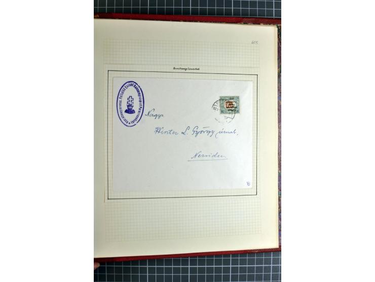 1921, ungebrauchte/postfrische und gestempelte Sammlung, dabei zahlreiche Besonderheiten wie kopfstehende und verschobene Auf