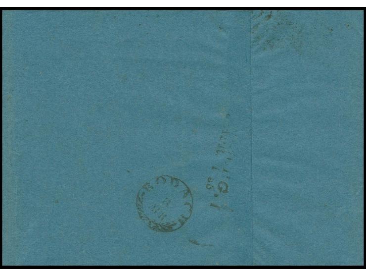  3 Kreuzer blau, Platte 3 und 1 Kreuzer dunkelrosa, beide farbfrisch und allseits breitrandig geschnitten, teils mit Zwischen